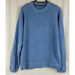 Tommy Bahama Cotton Sweater Blue M Crew Neck